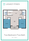 Two Bedroom, Two Bath